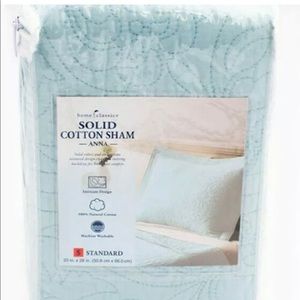 Blue Sham Home Classics Anna Standard 100% Cotton